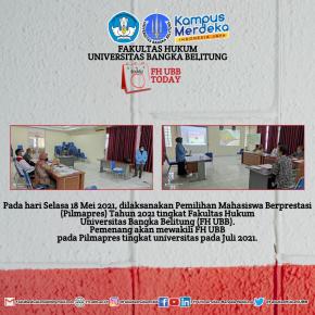 Andri Yanto Wakili FH Dalam Pilmapres UBB 2021